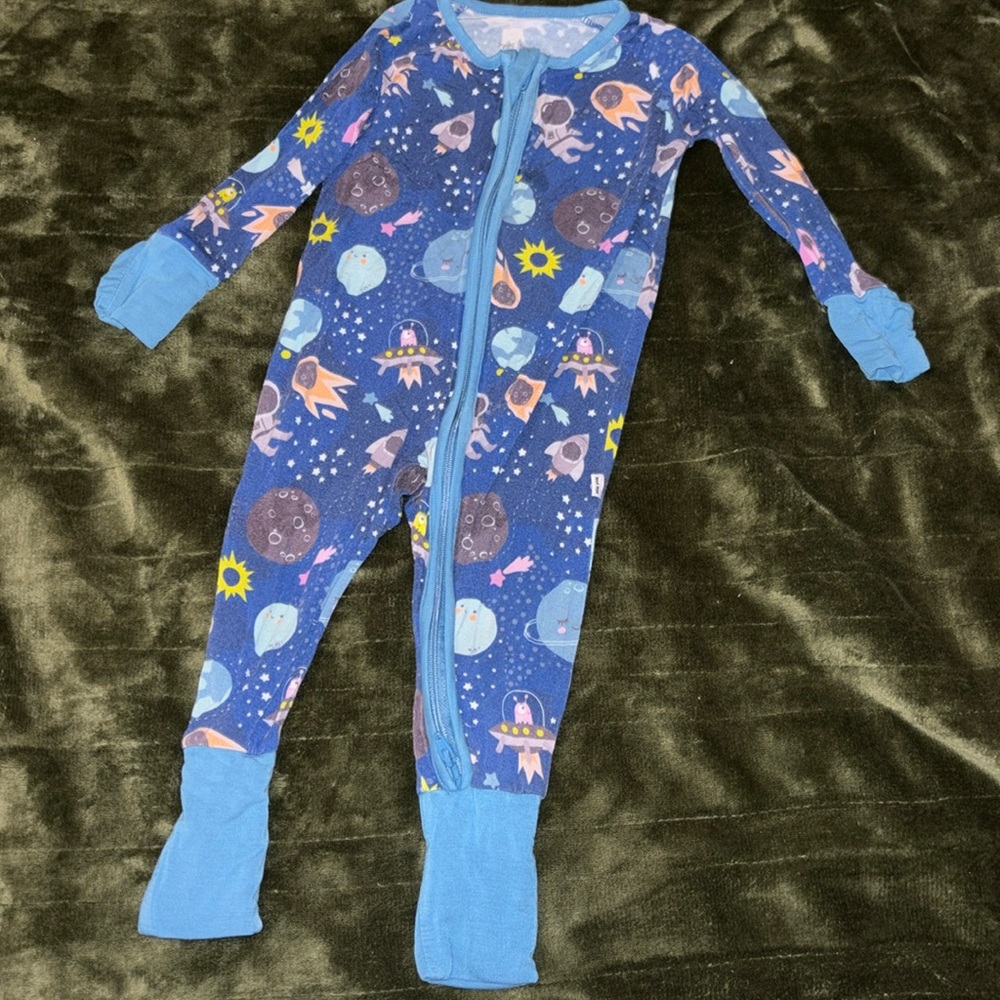 Little Sleepies 3/6 months space print
